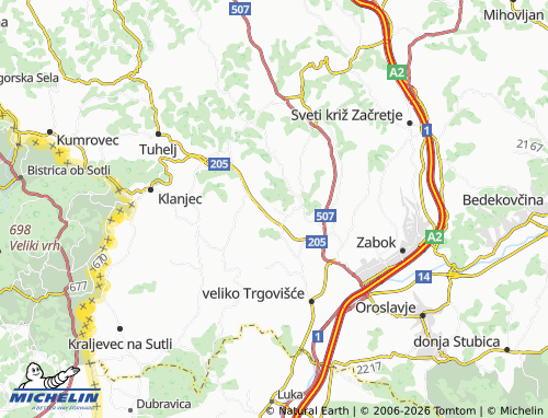 Mapa MICHELIN ravnice - ViaMichelin