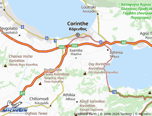 MICHELIN Examilia map - ViaMichelin