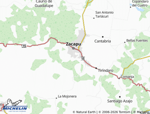 MICHELIN Ajolotes map - ViaMichelin