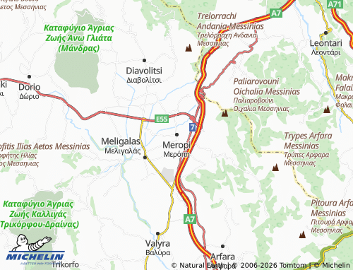 MICHELIN Meropi map - ViaMichelin