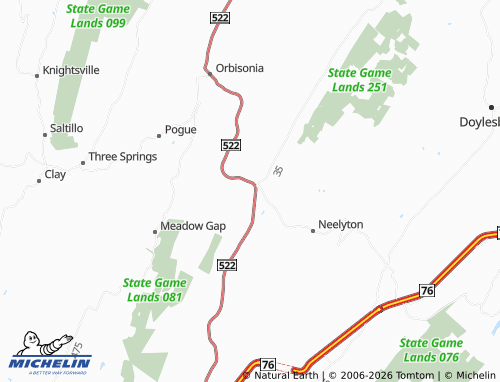Mappa MICHELIN Shade Gap - ViaMichelin