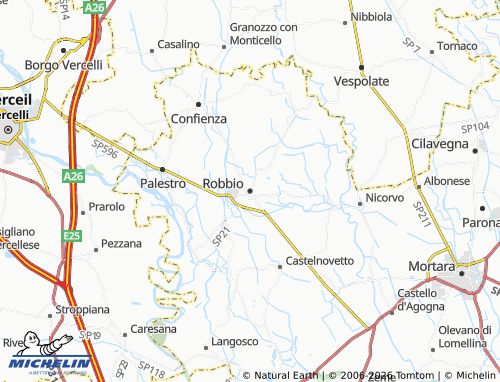 MICHELIN Robbio map - ViaMichelin