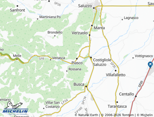 Mappa MICHELIN Piasco - ViaMichelin
