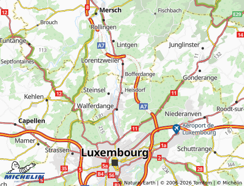 Carte MICHELIN Heisdorf - ViaMichelin