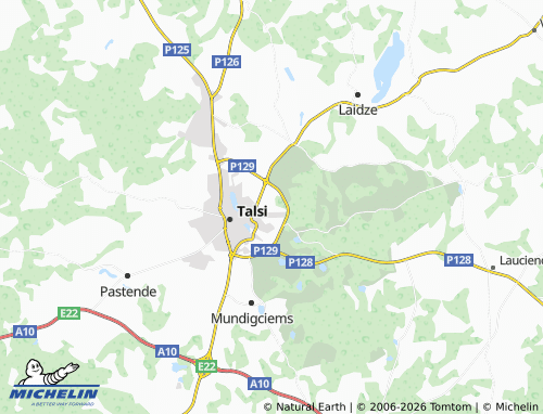Mapa MICHELIN Paugurciems - ViaMichelin