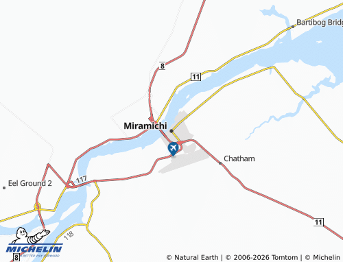 MICHELIN Miramichi map - ViaMichelin