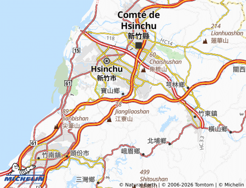 MICHELIN Baoshan Township map - ViaMichelin