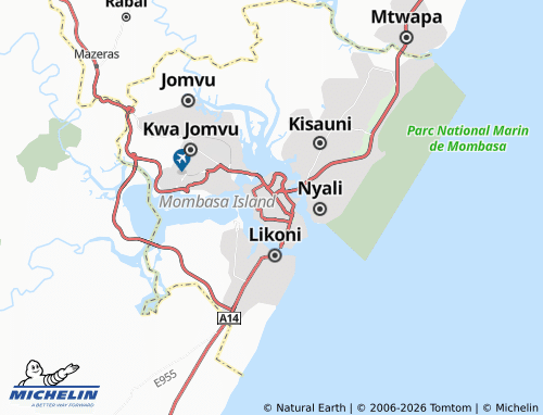 MICHELIN Kinyozi map - ViaMichelin
