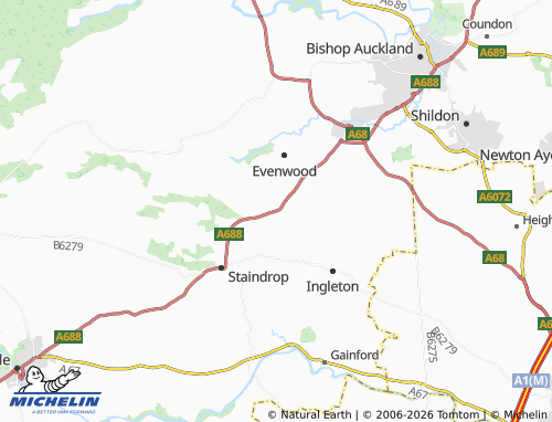 Mappa MICHELIN Wackerfield - ViaMichelin