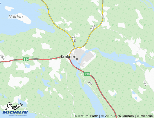 MICHELIN-Landkarte Krokom - ViaMichelin