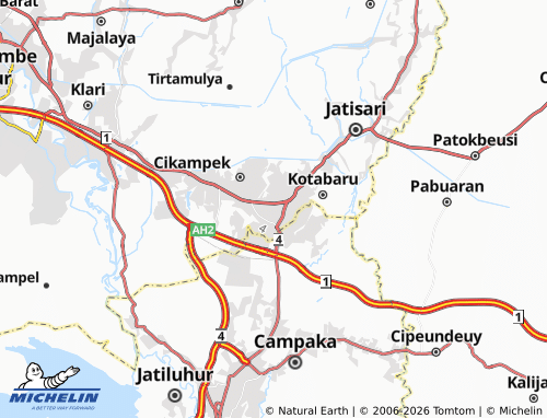 MICHELIN-Landkarte Jomin Barat - ViaMichelin