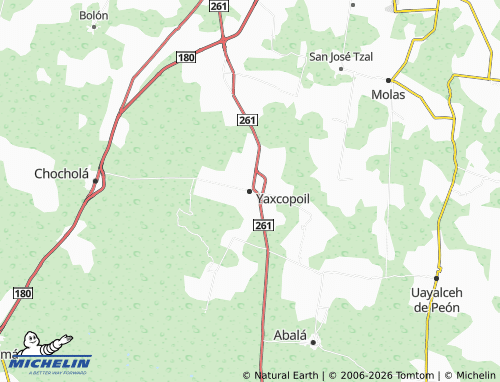 Mapa MICHELIN Yaxcopoil - ViaMichelin