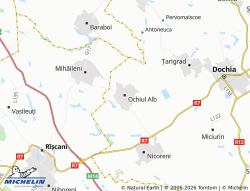 Mapa MICHELIN Ochiul Alb - ViaMichelin