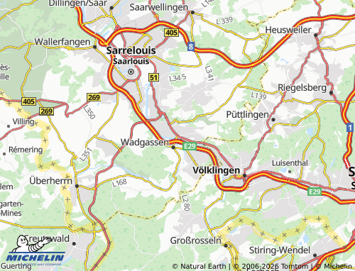 MICHELIN Bous map - ViaMichelin