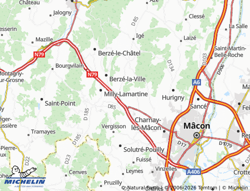 MICHELIN-Landkarte La Roche-Vineuse - ViaMichelin
