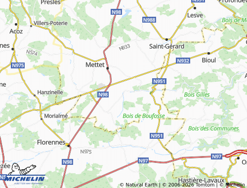 MICHELIN Biesmerée map - ViaMichelin