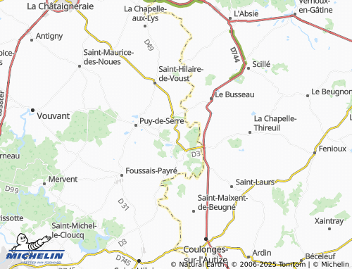 MICHELIN La Verrerie map - ViaMichelin
