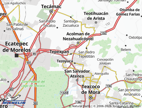 Mapa MICHELIN Tepexpan - ViaMichelin