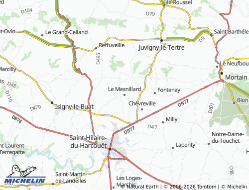 MICHELIN Le Mesnillard map - ViaMichelin