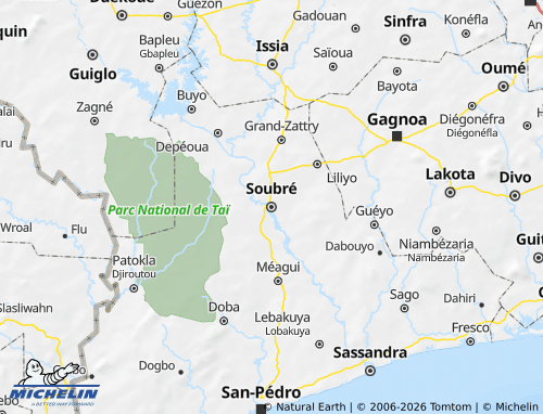 Mapa MICHELIN Soubré - ViaMichelin