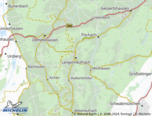 MICHELIN Langenneufnach map - ViaMichelin