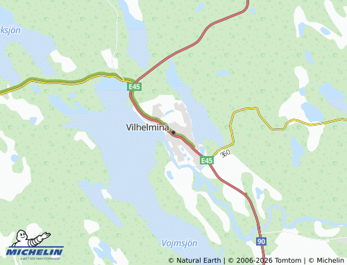 MICHELIN Vilhelmina map - ViaMichelin