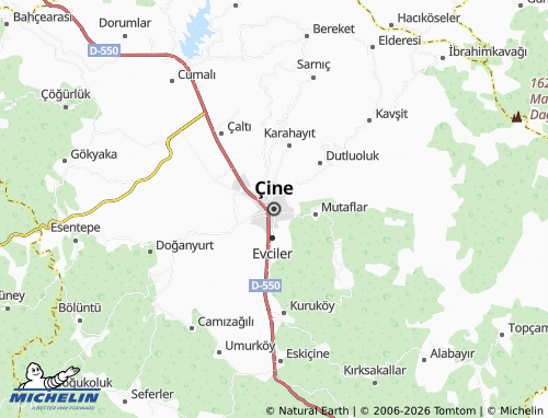 MICHELIN Çine map - ViaMichelin
