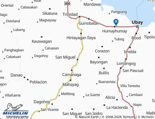 MICHELIN San Miguel map - ViaMichelin