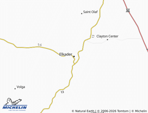Carte MICHELIN Elkader - ViaMichelin