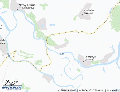 MICHELIN Fedoseyevo pustyn' map - ViaMichelin