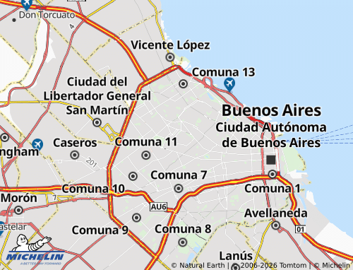 Mappa MICHELIN Comuna 15 - ViaMichelin