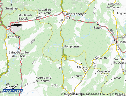Mapa MICHELIN Pompignan - ViaMichelin