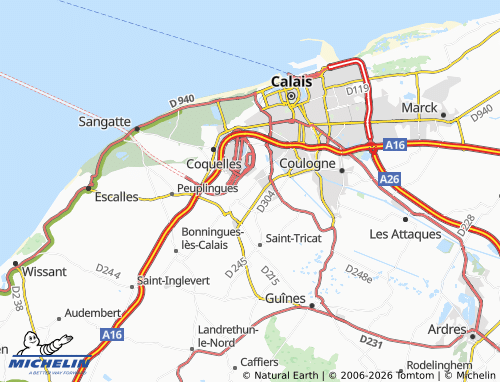 MICHELIN Fréthun map - ViaMichelin