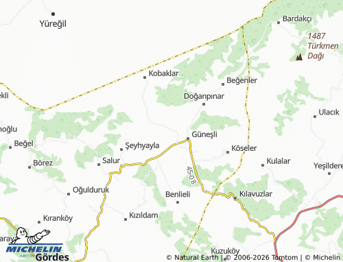MICHELIN Evciler map - ViaMichelin
