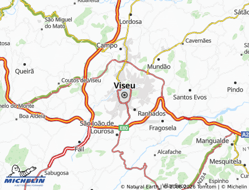 Mapa MICHELIN Viseu - ViaMichelin