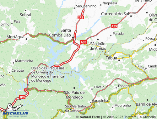 MICHELIN Pinheiro de Ázere map - ViaMichelin