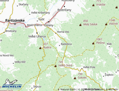 MICHELIN Radobica map - ViaMichelin
