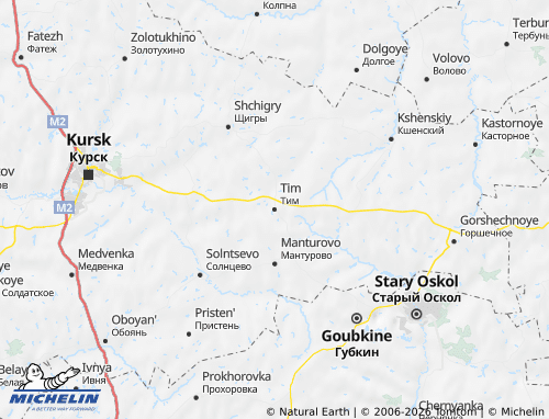 Carte MICHELIN Timskiy rayon - ViaMichelin