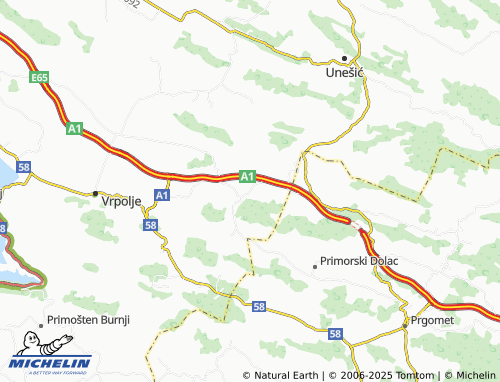 MICHELIN Sitno Donje map - ViaMichelin
