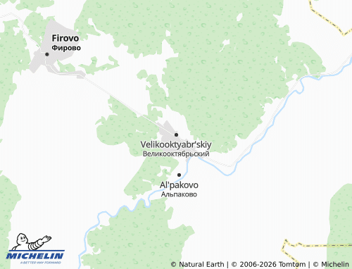 Mapa MICHELIN Velikooktyabr'skiy - ViaMichelin