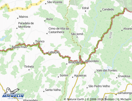 MICHELIN Vilartão map - ViaMichelin