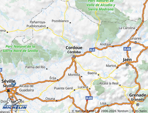Mappa MICHELIN Cordova - ViaMichelin