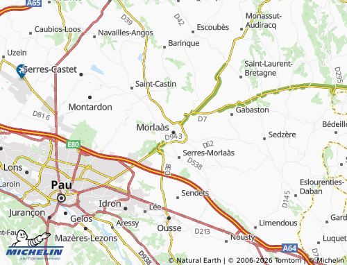 Carte MICHELIN Morlaàs - ViaMichelin