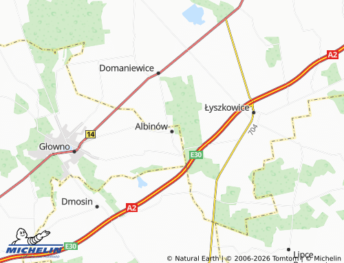 Carte MICHELIN Albinów - ViaMichelin