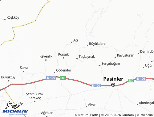 MICHELIN Taşkaynak map - ViaMichelin