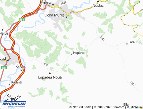 Mappa MICHELIN Hopârta - ViaMichelin