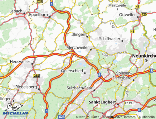 MICHELIN-Landkarte Göttelborn - ViaMichelin