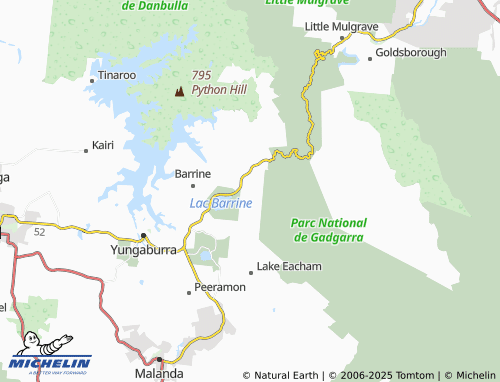 MICHELIN Lake Barrine map - ViaMichelin