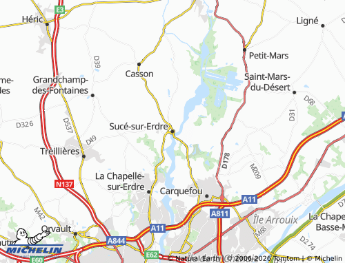 Carte MICHELIN Sucé-sur-Erdre - ViaMichelin