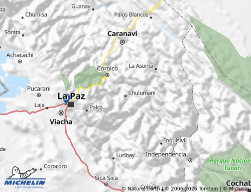MICHELIN Sud Yungas map - ViaMichelin